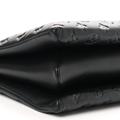 Louis Vuitton Lambskin Embossed Monogram Coussin MM Black 9 of 10