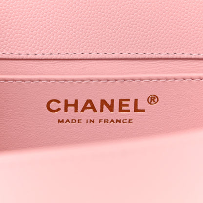 Chanel Caviar Chevron Quilted Medium Boy Flap Light Pink 5 of 10
