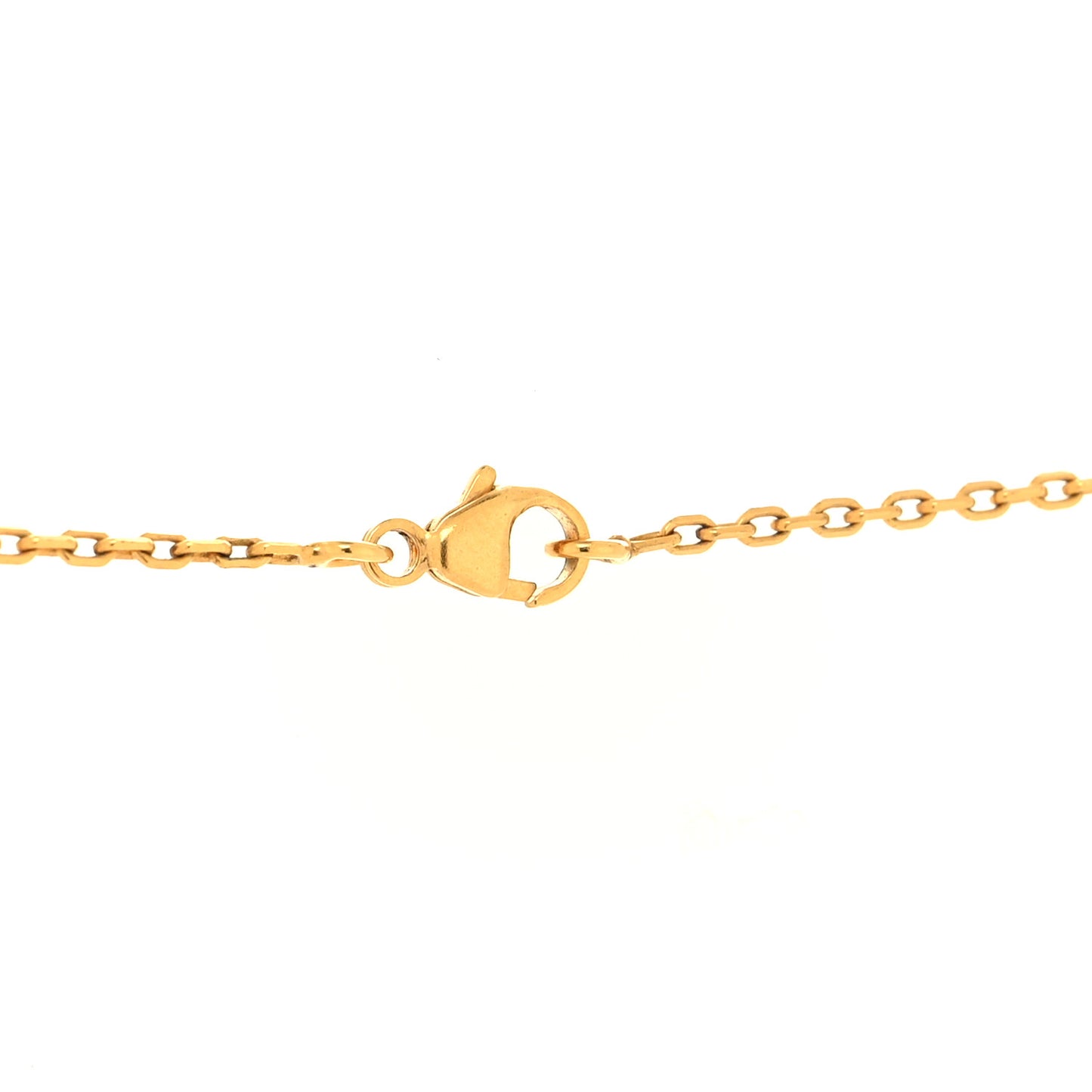 Lacquered Rose Gold Pop H Pendant Necklace White
