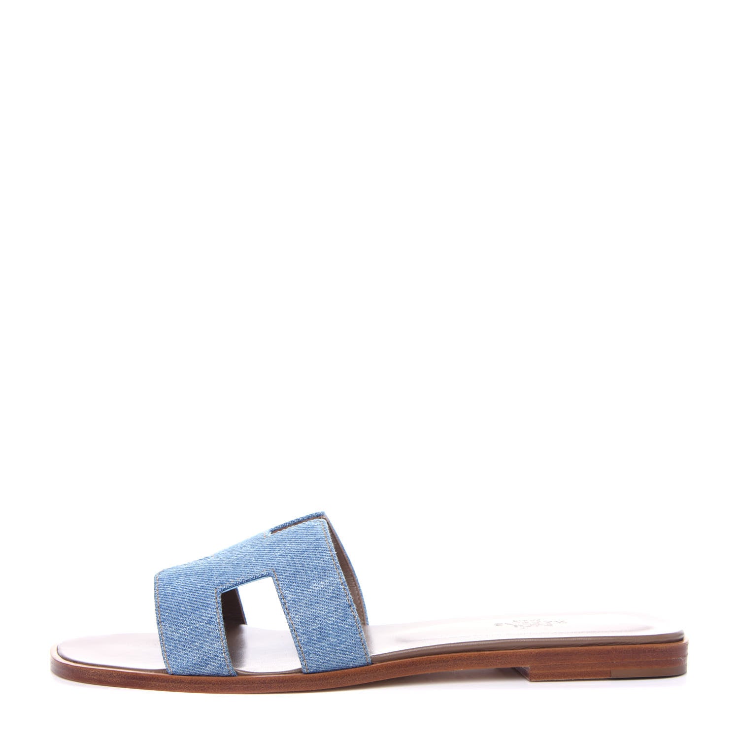 Hermes Denim Canvas Oran Sandals 39 Bleu Clair 1 of 11