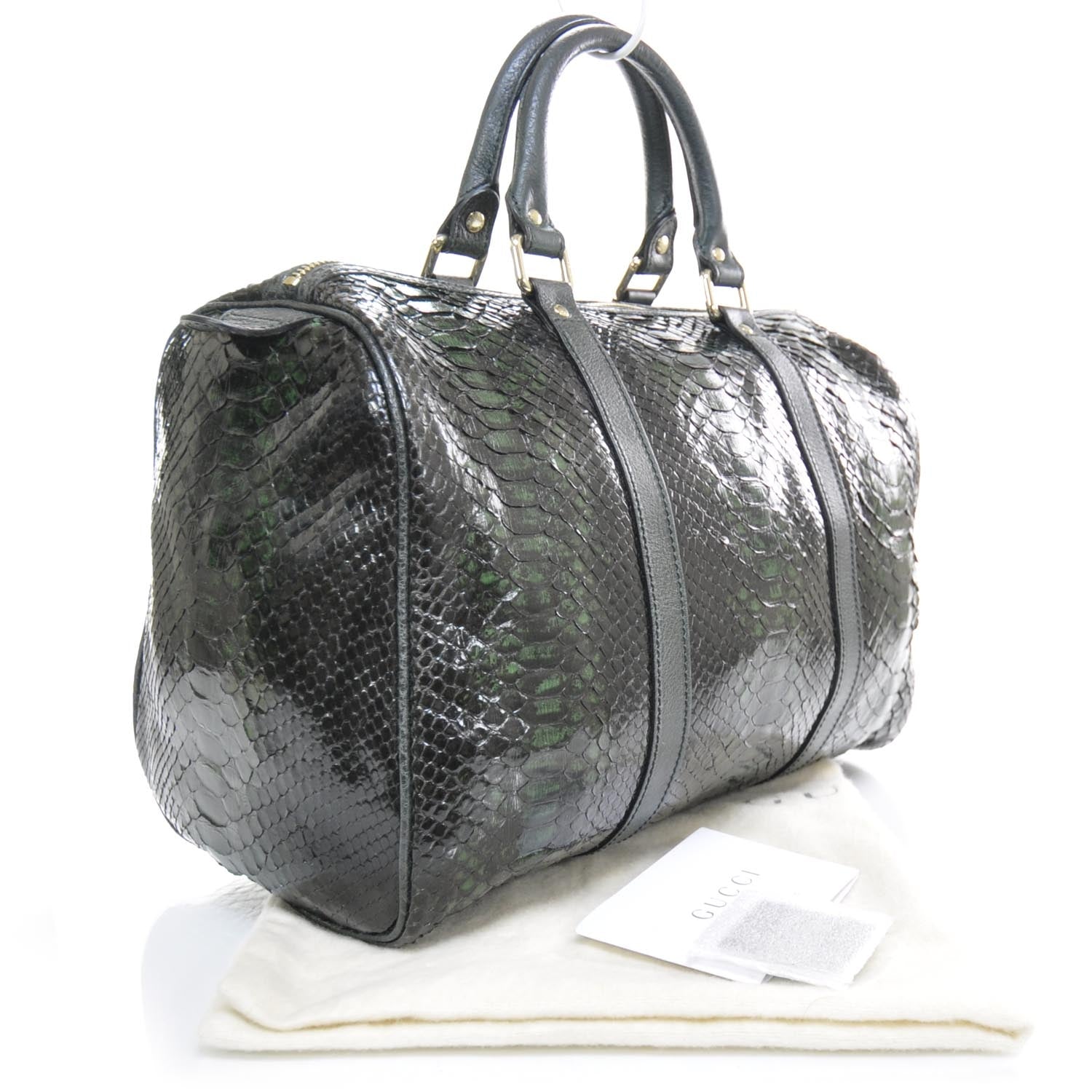 Gucci Python Medium Joy Boston Green 2 of 7