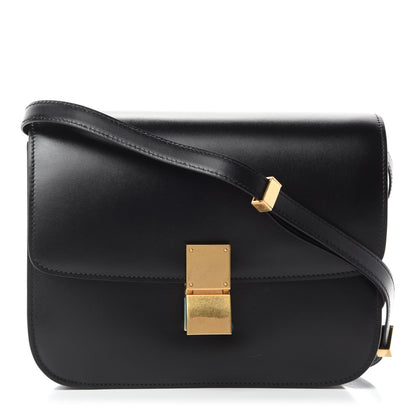 Celine Box Calfskin Medium Classic Box Flap Black 1 of 10