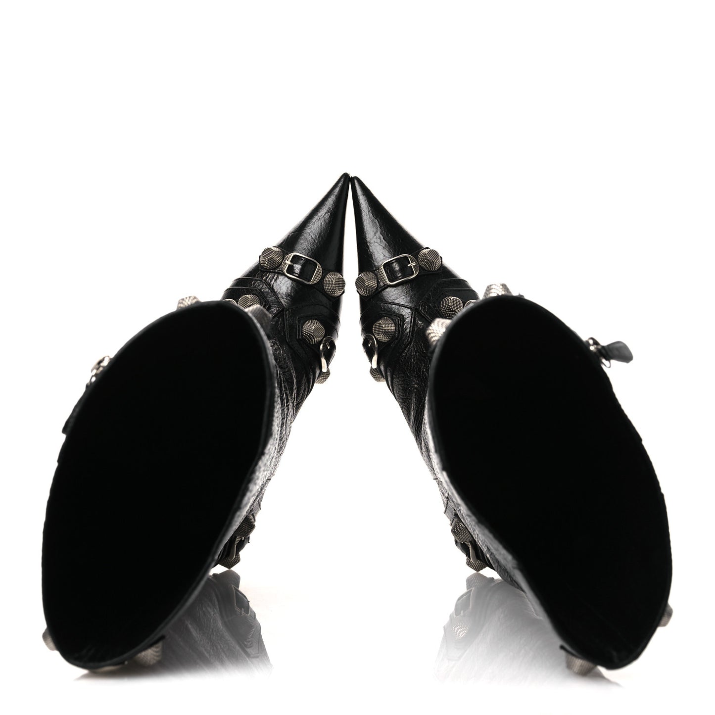 Agneau Arena Spiked Cagole 50mm Wide Boots 36 Black