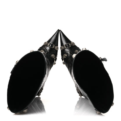 Balenciaga Agneau Arena Spiked Cagole 50mm Wide Boots 36 Black 2 of 11