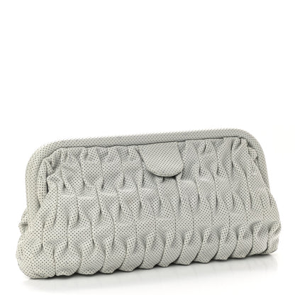 Chanel Lambskin Perforated Clutch White 4 of 8