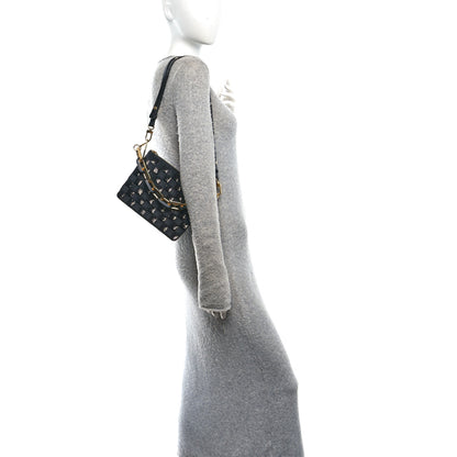 Louis Vuitton Satin Sequin Embroidered Damier Coussin BB Black 2 of 9
