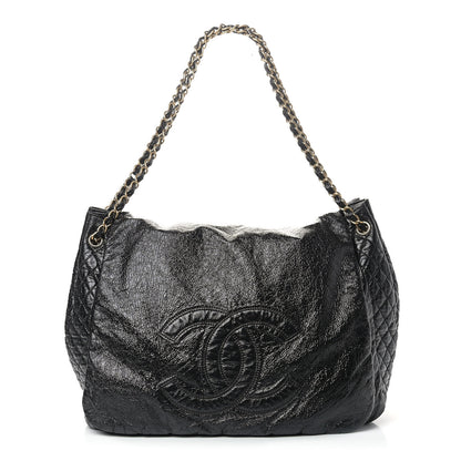 Chanel Vinyl XXL Rock and Chain Flap Black 1 of 8