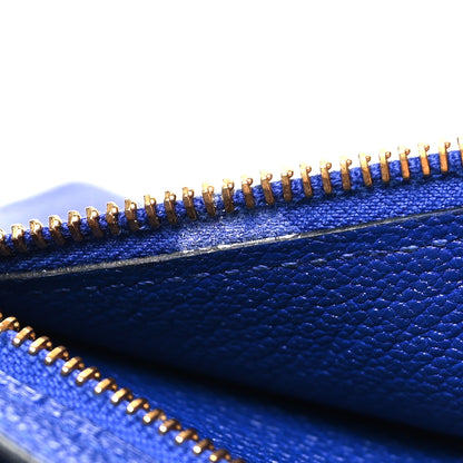 Hermes Chevre Mysore Bearn Gusset Wallet Bleu Electrique 13 of 15
