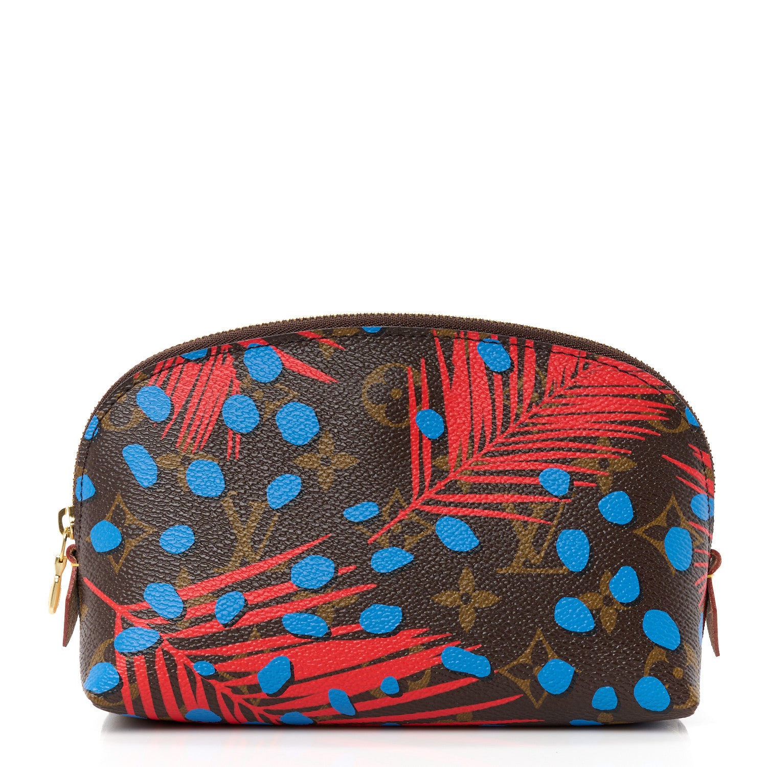 Louis Vuitton Monogram Jungle Dots Cosmetic Pouch Coquelicot Denim 1 of 10