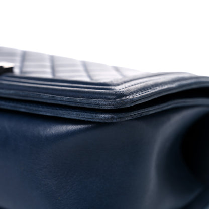 Chanel Lambskin Quilted Medium Boy Flap Dark Navy 9 of 25
