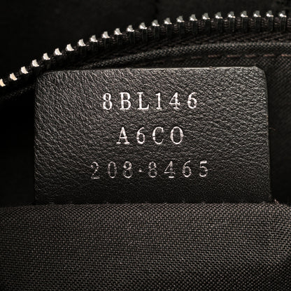 Fendi Vitello Dolce Bi-Color FF 1974 Embossed Medium By The Way Boston Bag White Ice Maya Black 7 of 13