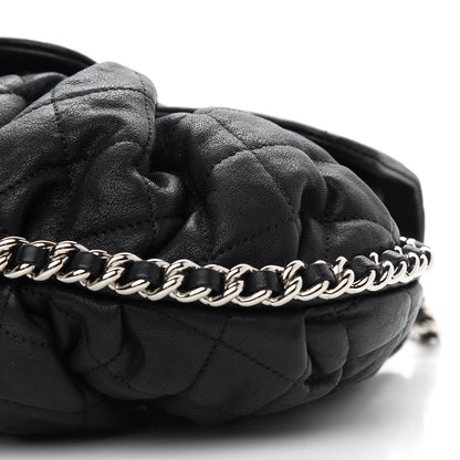 Chanel Washed Lambskin Quilted Medium Chain Around Messenger Black 9 of 9