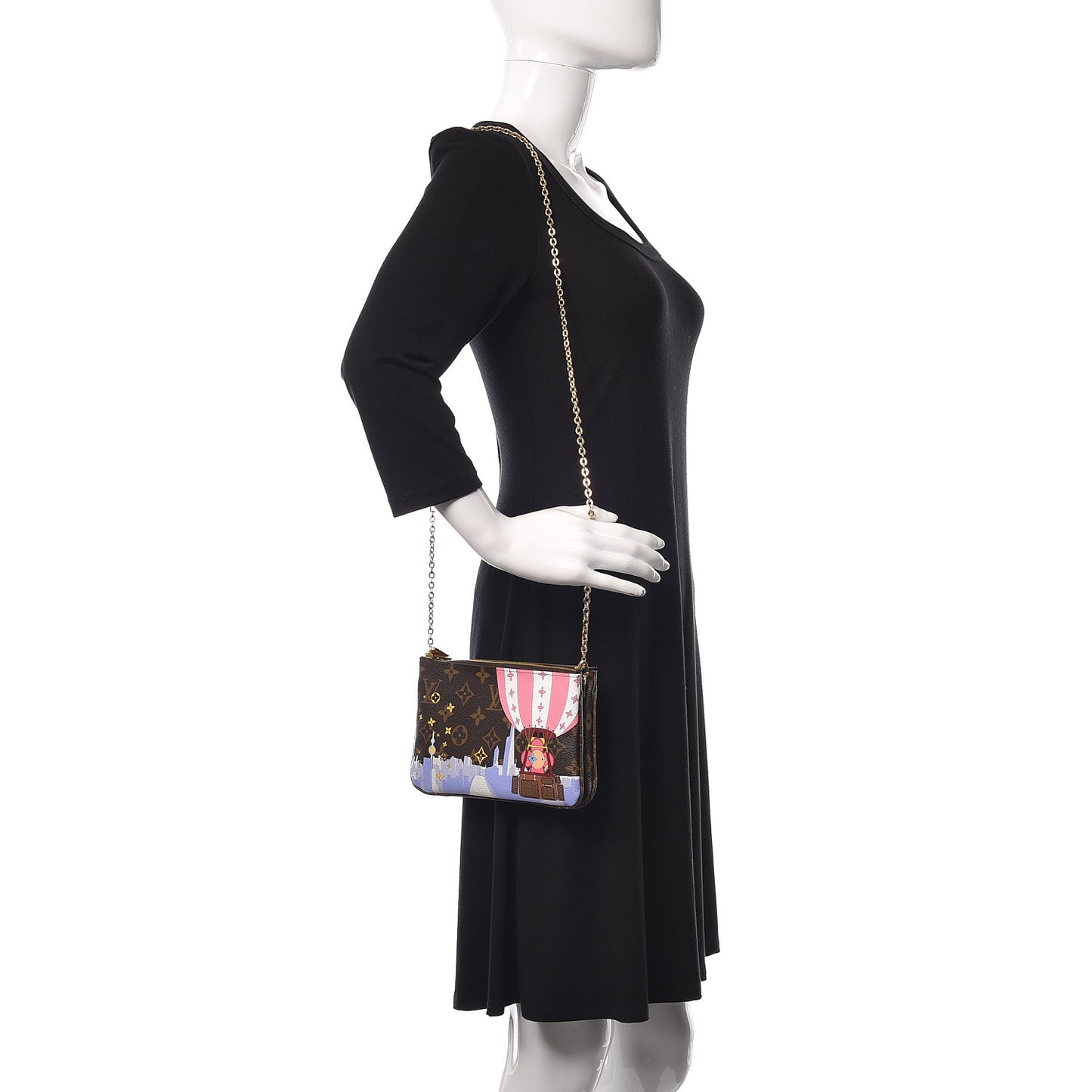 Monogram 2019 Christmas Animation Double Zip Pochette