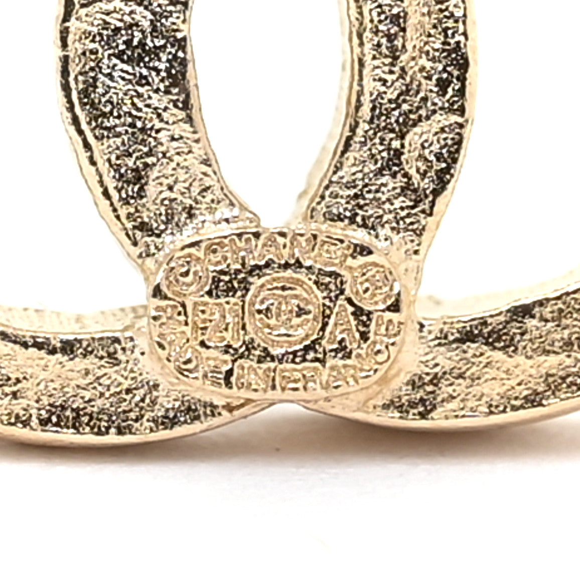 Crystal CC Crown Earrings Gold