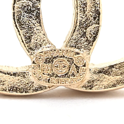 Chanel Crystal CC Crown Earrings Gold 4 of 6