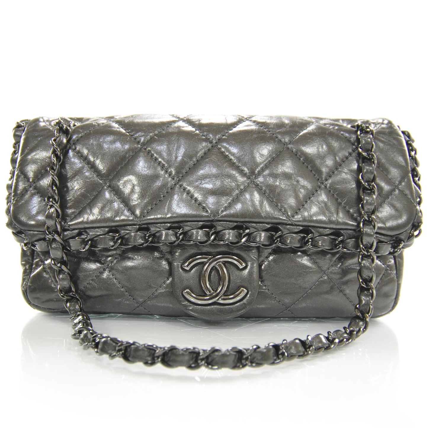 Leather Chain Me Medium Flap
