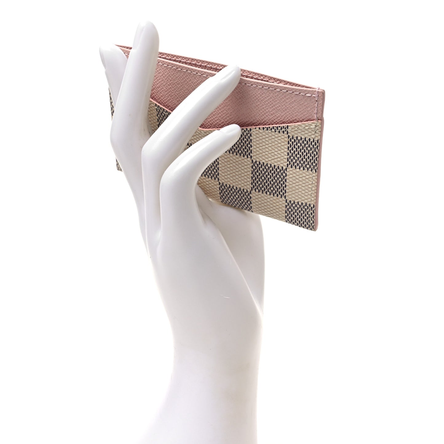 Damier Azur Daily Card Holder Rose Ballerine