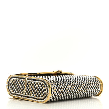Judith Leiber Swarovski Crystal Clutch Gold Black 4 of 11