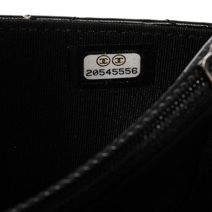 Chanel Lambskin Quilted Boy Wallet On Chain WOC Black 9 of 10
