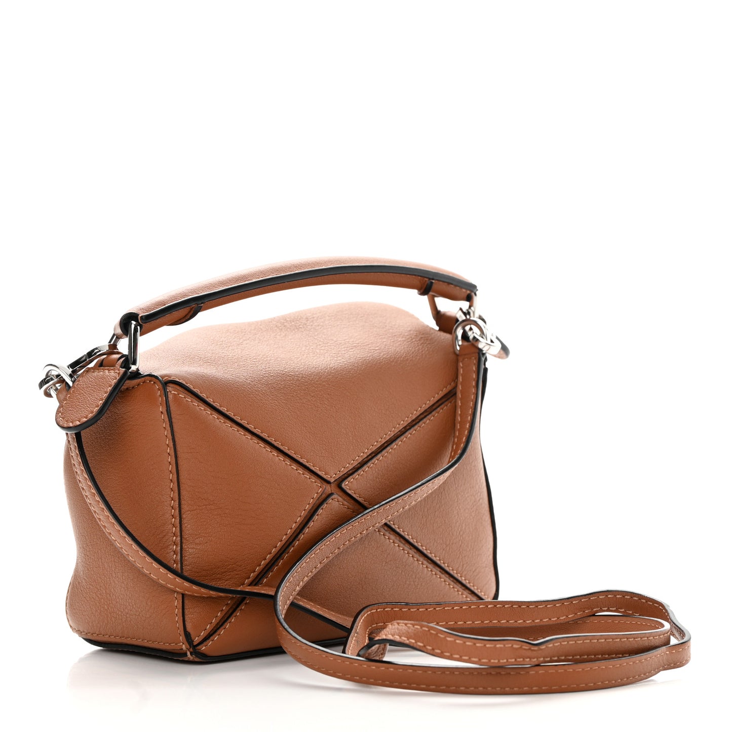 Calfskin Mini Puzzle Bag Tan
