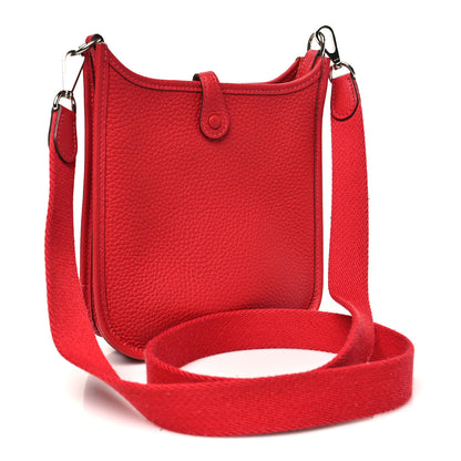 Hermes Taurillon Clemence Evelyne TPM Rouge Piment 3 of 12