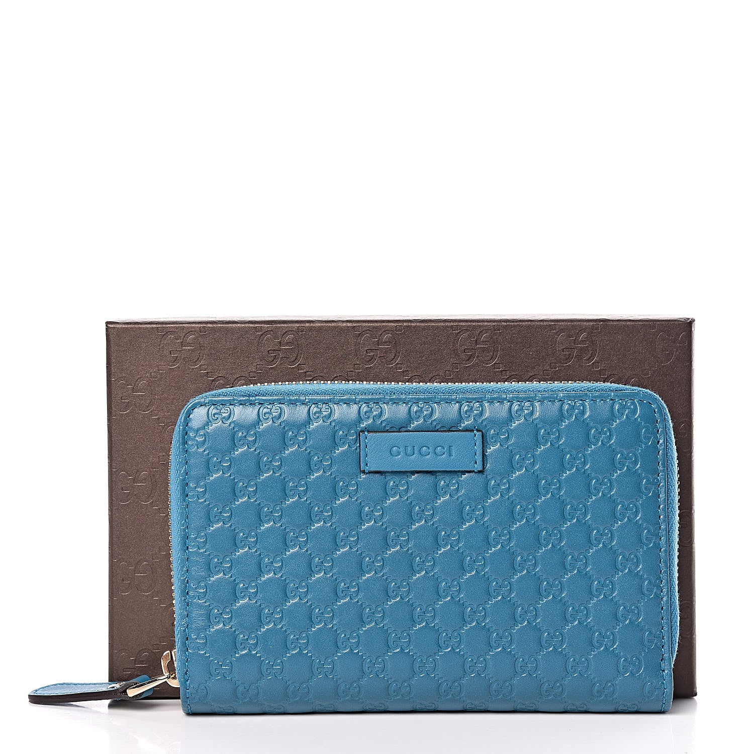 Gucci Microguccissima Zip Around Organizer Wallet Deep Cobalt 8 of 8