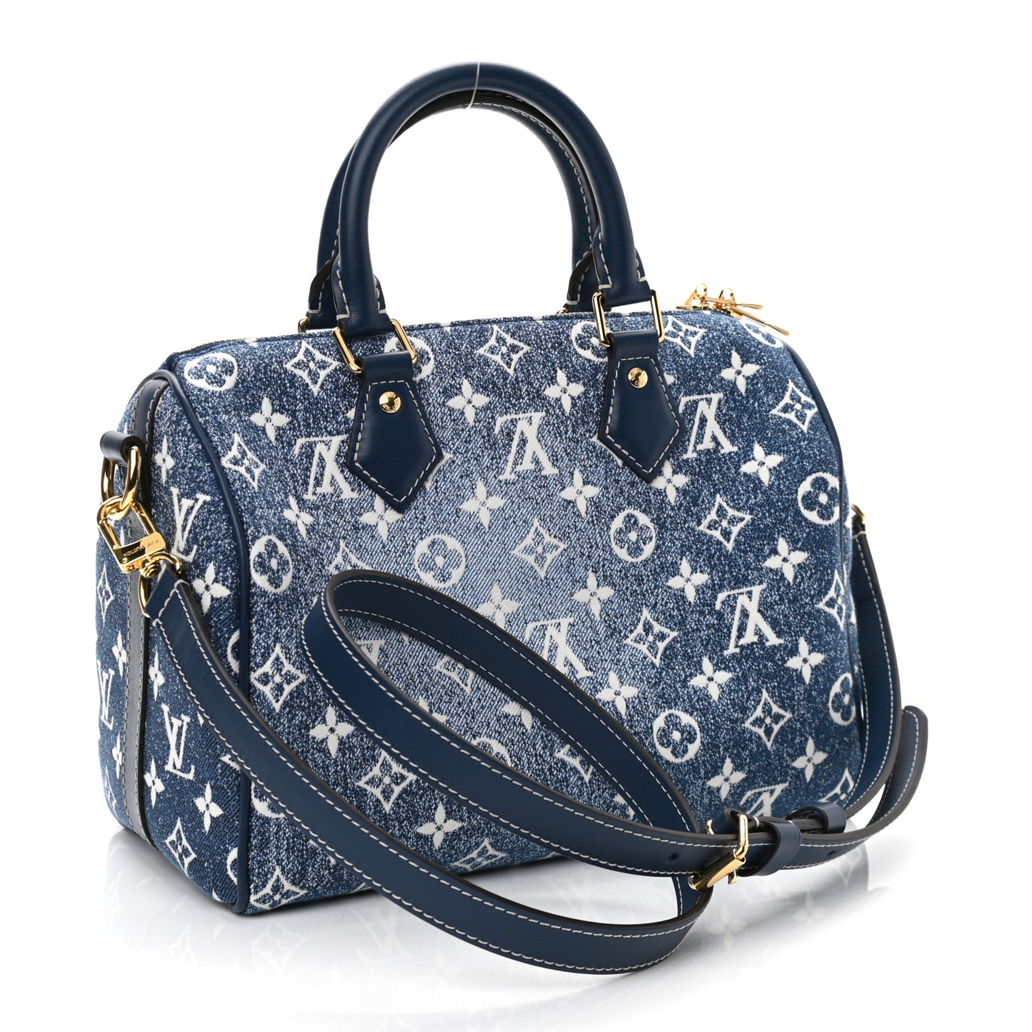 Monogram Jacquard Denim Speedy Bandouliere 25 Bleu