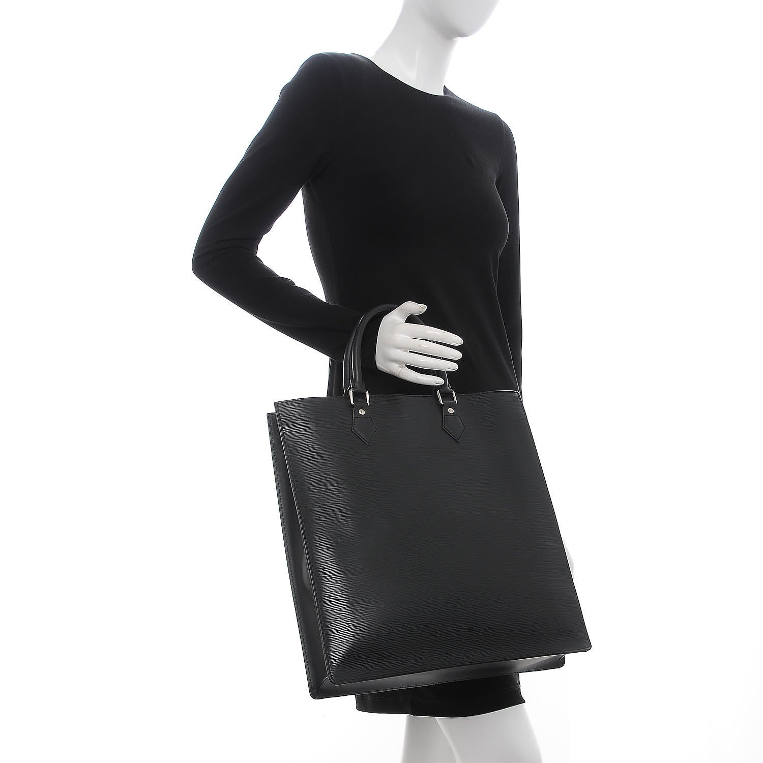 Louis Vuitton Epi Sac Plat GM Black 2 of 6