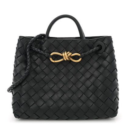 Bottega Veneta Nappa Intrecciato Small Andiamo Shoulder Bag Black 1 of 10