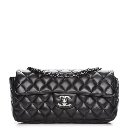 Chanel Lambskin Quilted East West Flap Black 1 of 7