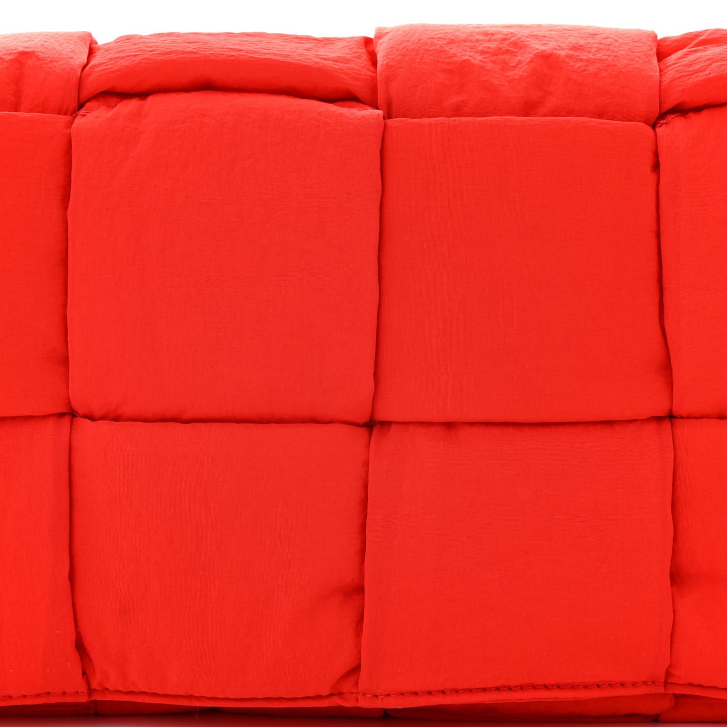 Nylon Intrecciato Padded Tech Cassette Bag Red