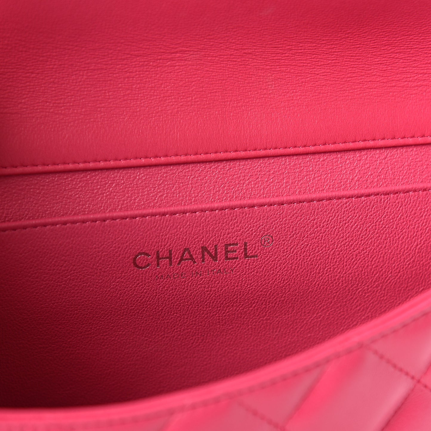 Lambskin Quilted Clutch With Chain Flap Pink