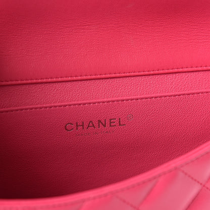 Chanel Lambskin Quilted Clutch With Chain Flap Pink 6 of 11