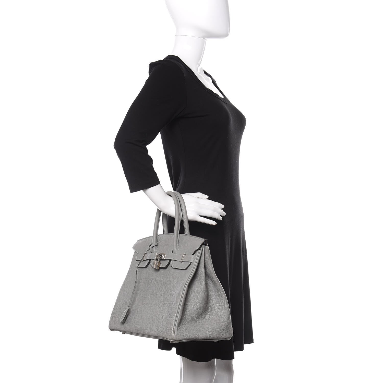 Hermes Togo Bi-Color Birkin 35 Gris Mouette Bleu Agate 2 of 15