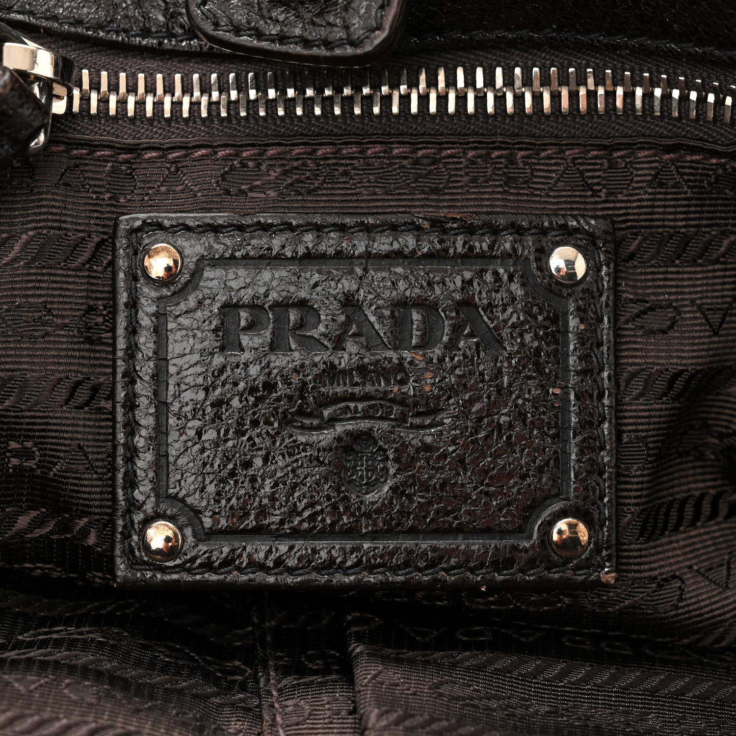 Prada Cervo Lux Chain Shoulder Bag Ebano 6 of 11