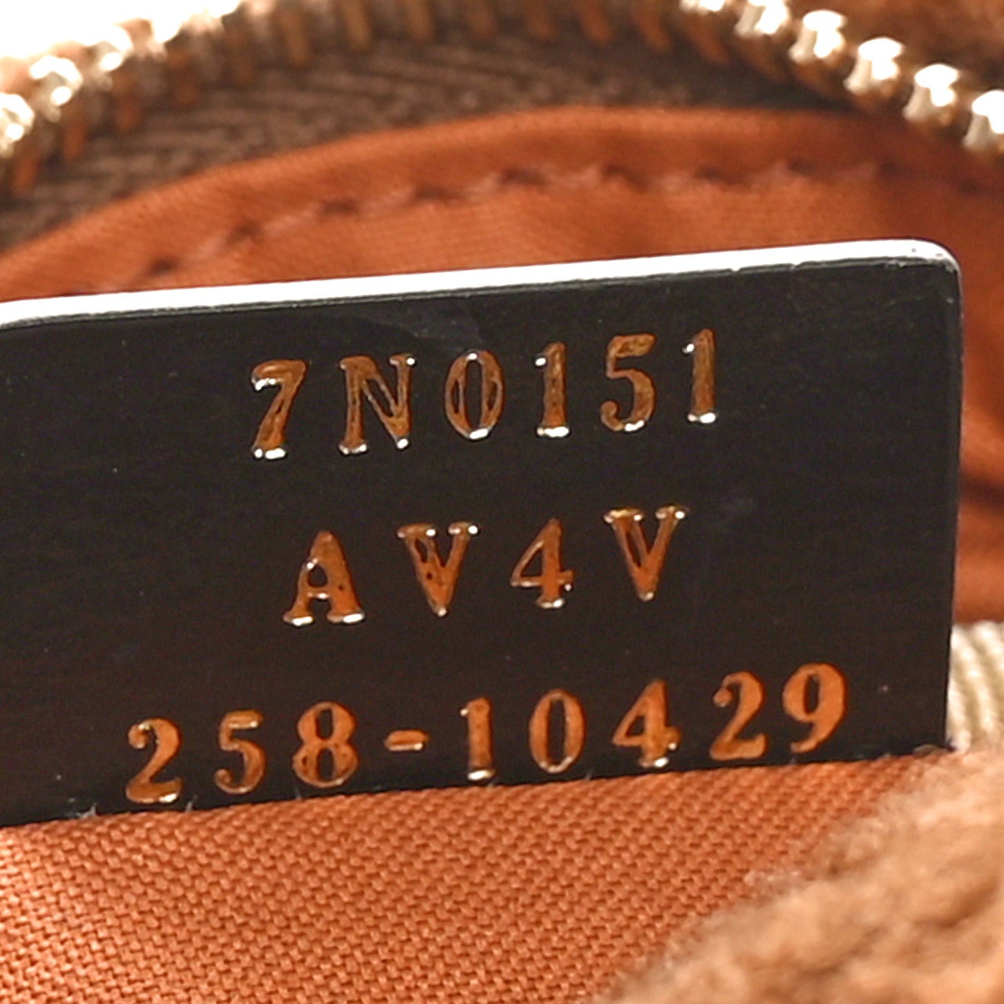 Fendi Merino Wool Vitello Grace Small Toiletry Case Foresta Soft Gold 7 of 10