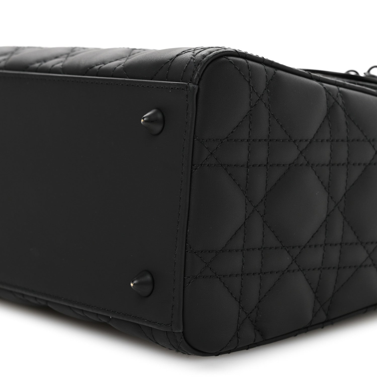 Christian Dior Ultra Matte Calfskin Cannage Medium Lady Dior Black Black 10 of 10