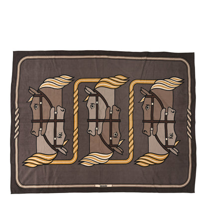 Hermes Cashmere Silk Quadrige Blanket 1 of 3