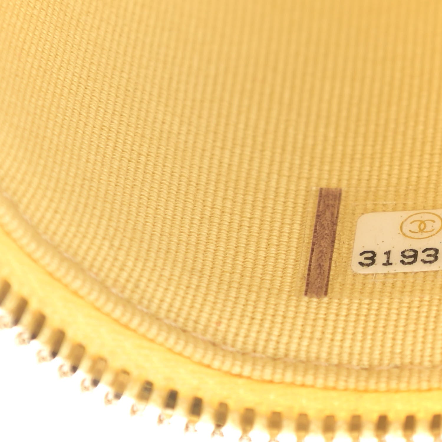 Chanel Caviar Quilted Small Tiny CC Vanity Case With Chain Yellow 7 of 11