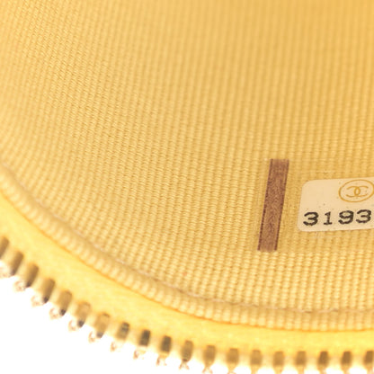 Chanel Caviar Quilted Small Tiny CC Vanity Case With Chain Yellow 7 of 11
