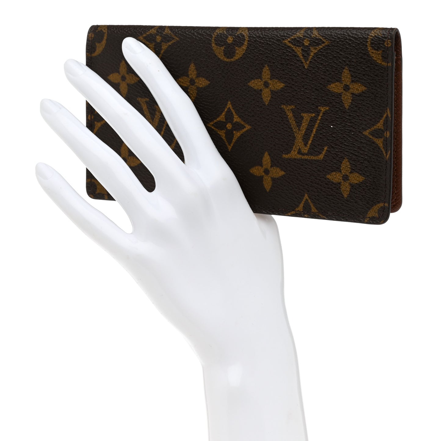 Monogram Simple Checkbook Holder Wallet