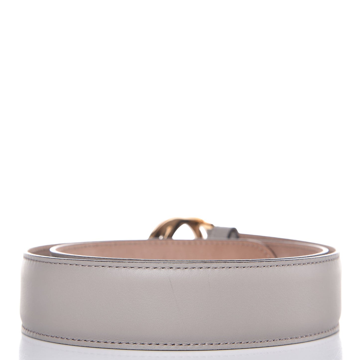 Moon Calfskin Interlocking G 37mm Belt 80 32 Storm Grey