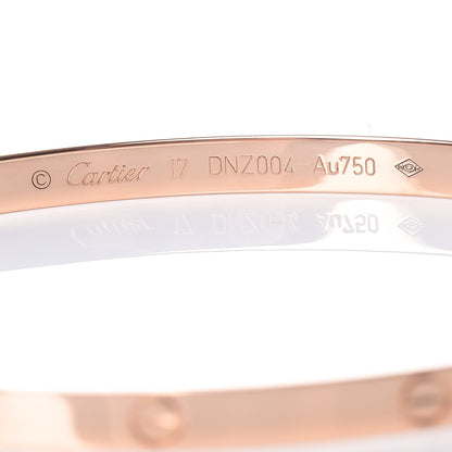 Cartier 18K Pink Gold Small LOVE Bracelet 17 4 of 5