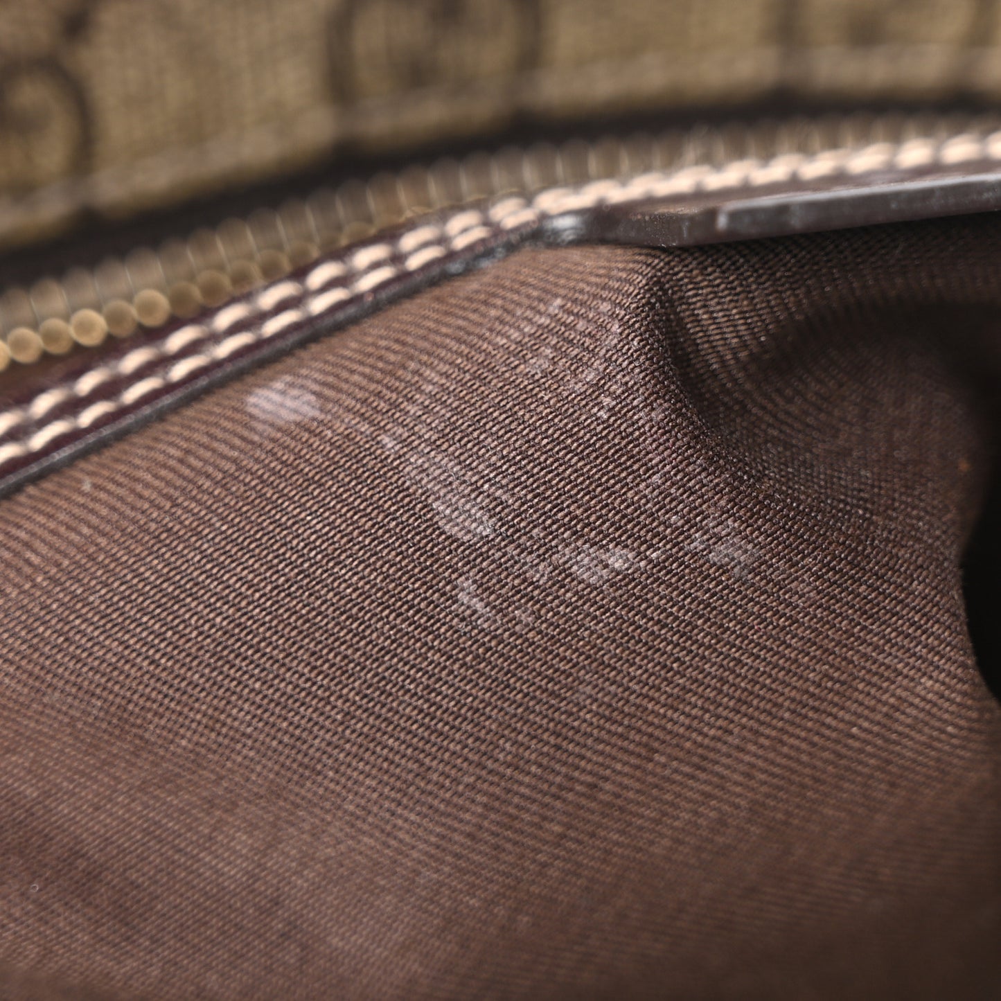 GG Supreme Monogram Small Flat Messenger Bag Dark Brown