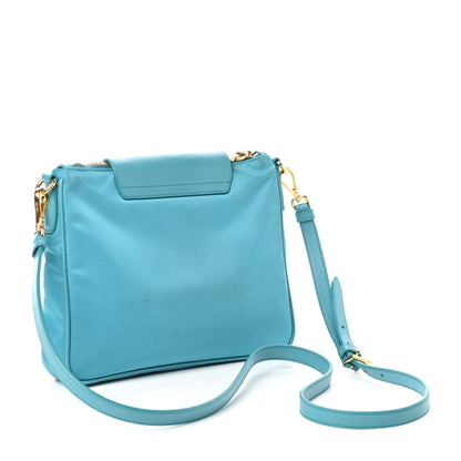 Prada Tessuto Nylon Saffiano Crossbody Bag Turchese 3 of 9