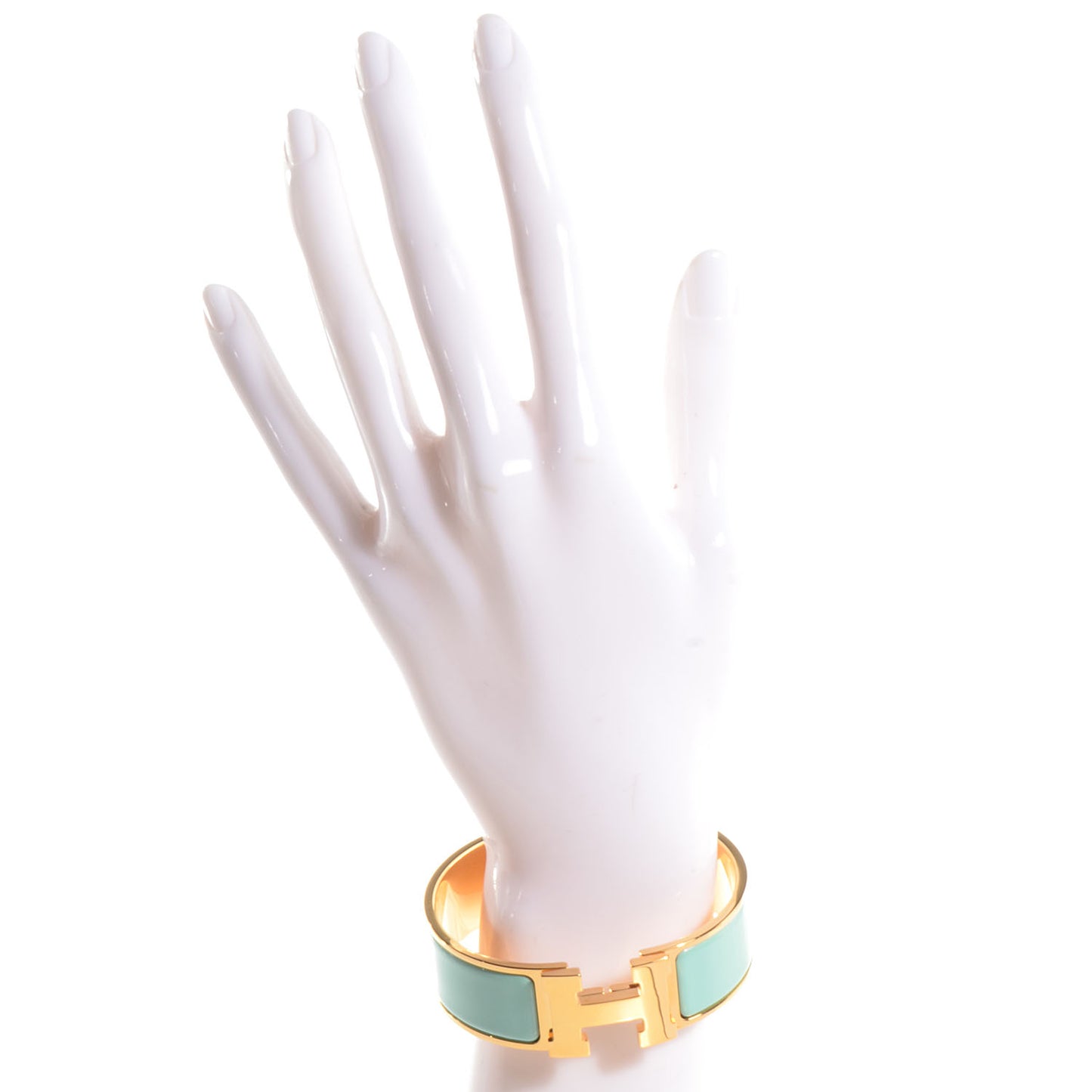 Enamel Wide Clic Clac H Bracelet PM Lagon