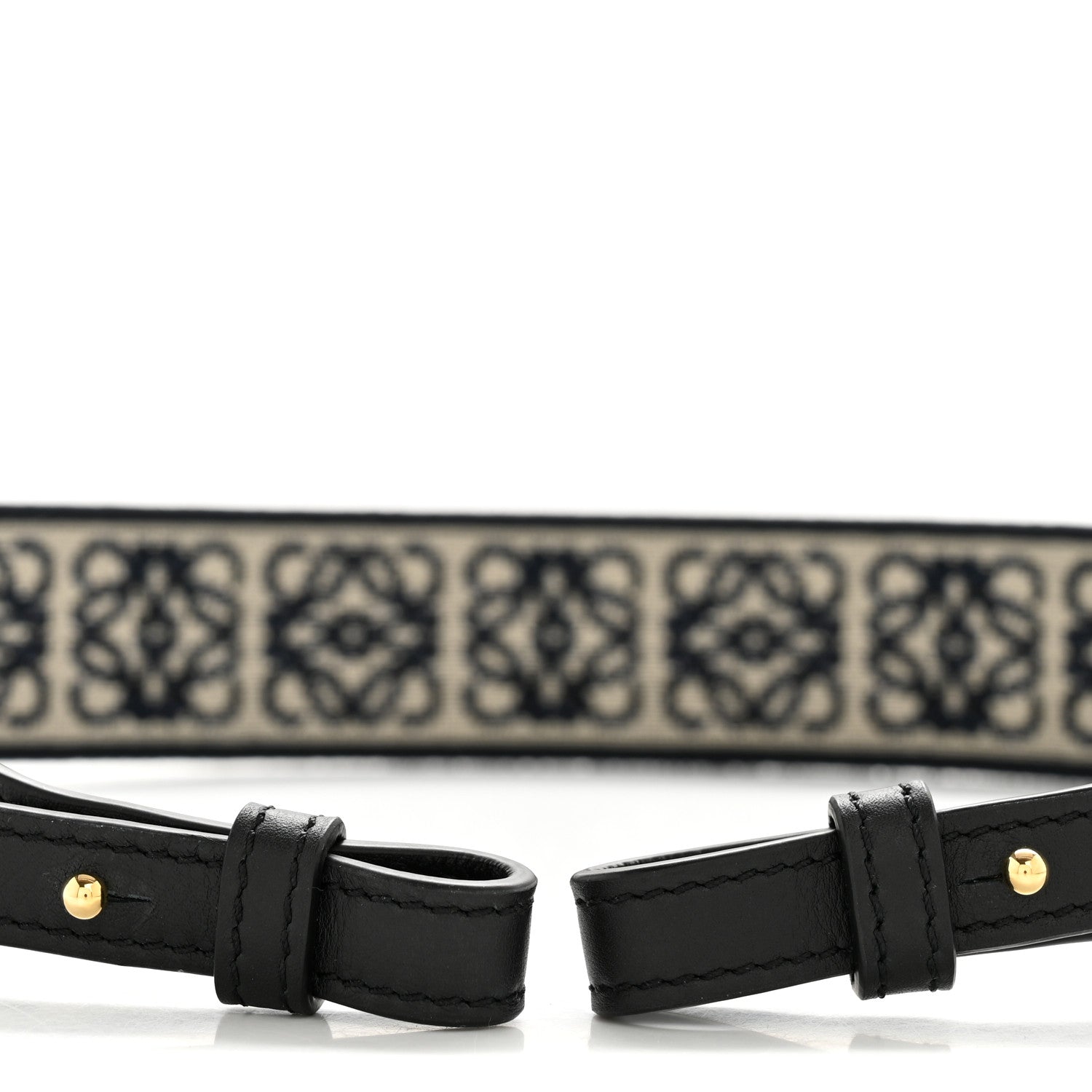 Loewe Calfskin Jacquard Anagram Loop Strap Navy Black 3 of 6