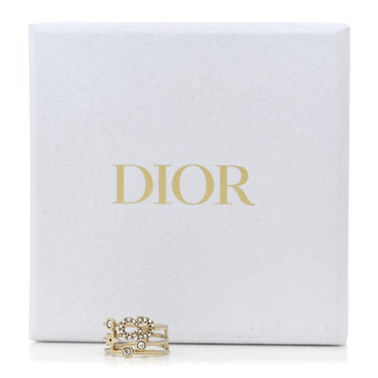 Christian Dior Metal Crystal Shiny-D Ring S Gold 5 of 5