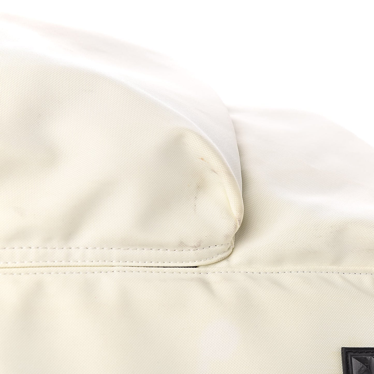 Nylon Sport Logo Duffel Bag White