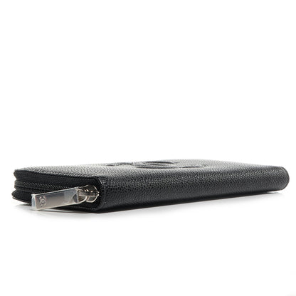 Chanel Caviar CC Timeless Large Zip Around Wallet Black 4 of 9
